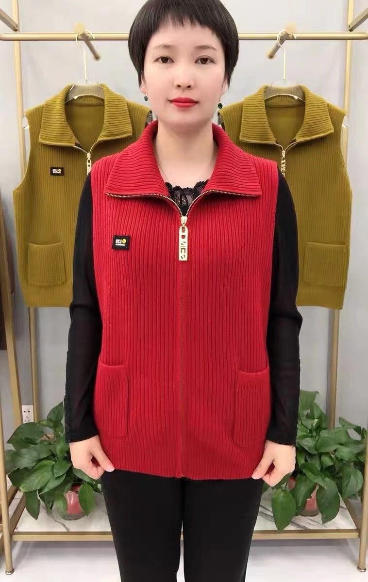 💓💓[40-80KG] vestă cardigan fără mâneci cu dungi verticale 2025