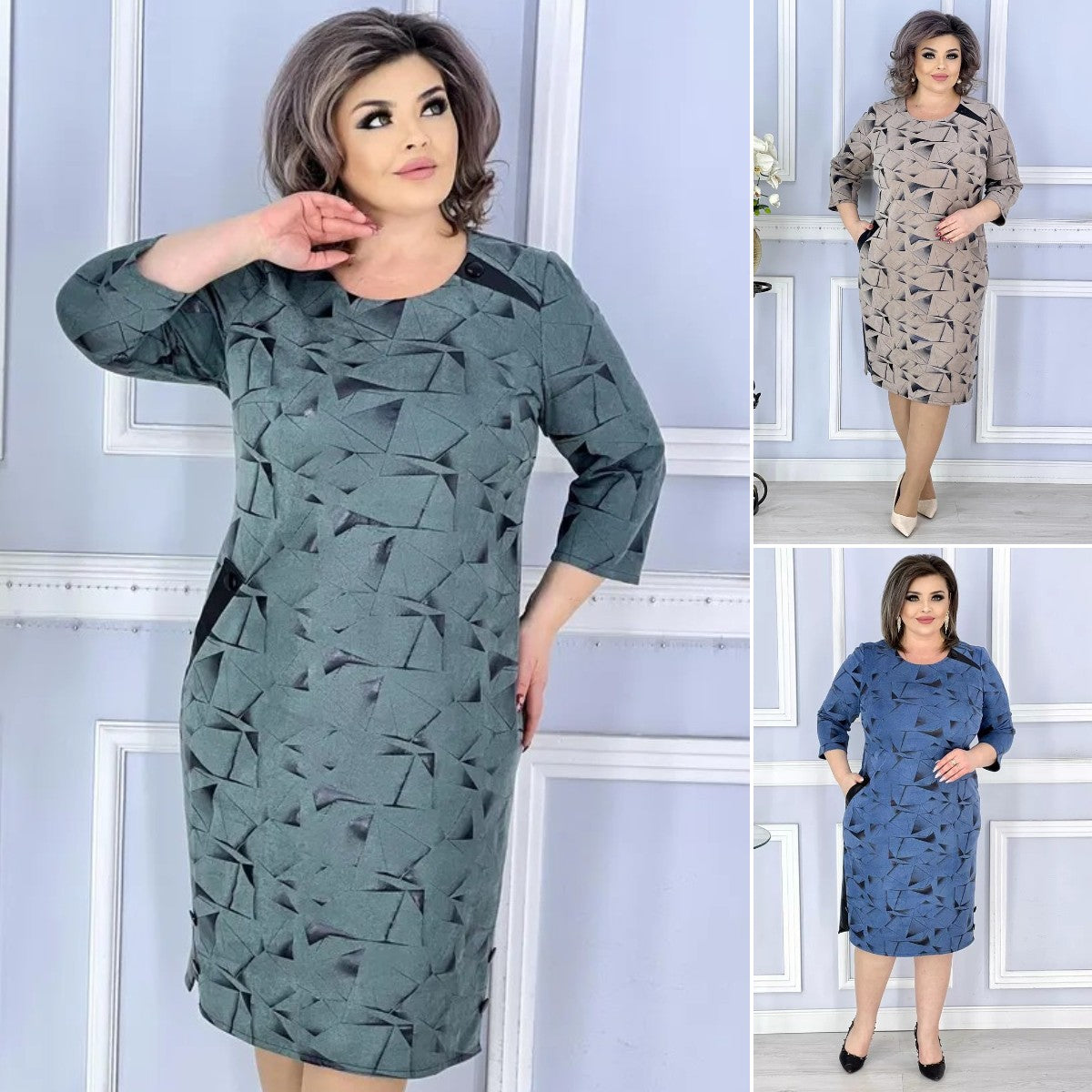 【🏆️Vânzare fierbinte】🌷 [S-5XL] 2025 Noua rochie eleganta imprimata